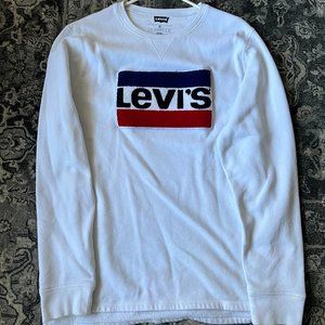 White Levi's Pull Over Sweatshirt